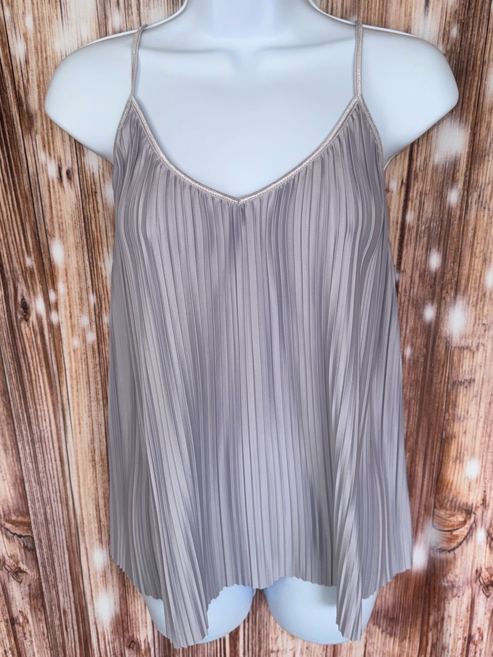 Maurices Purple Pleated Crimped Tank Top